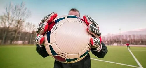 Portero practicando una acción específica